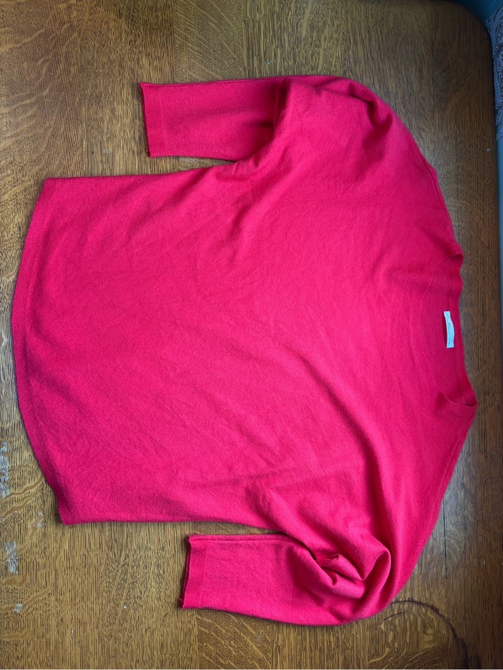 Vila Milano Classic Red Sweater Dolman Sleeve Batwing Soft Comfy Office Business - Picture 10 of 10